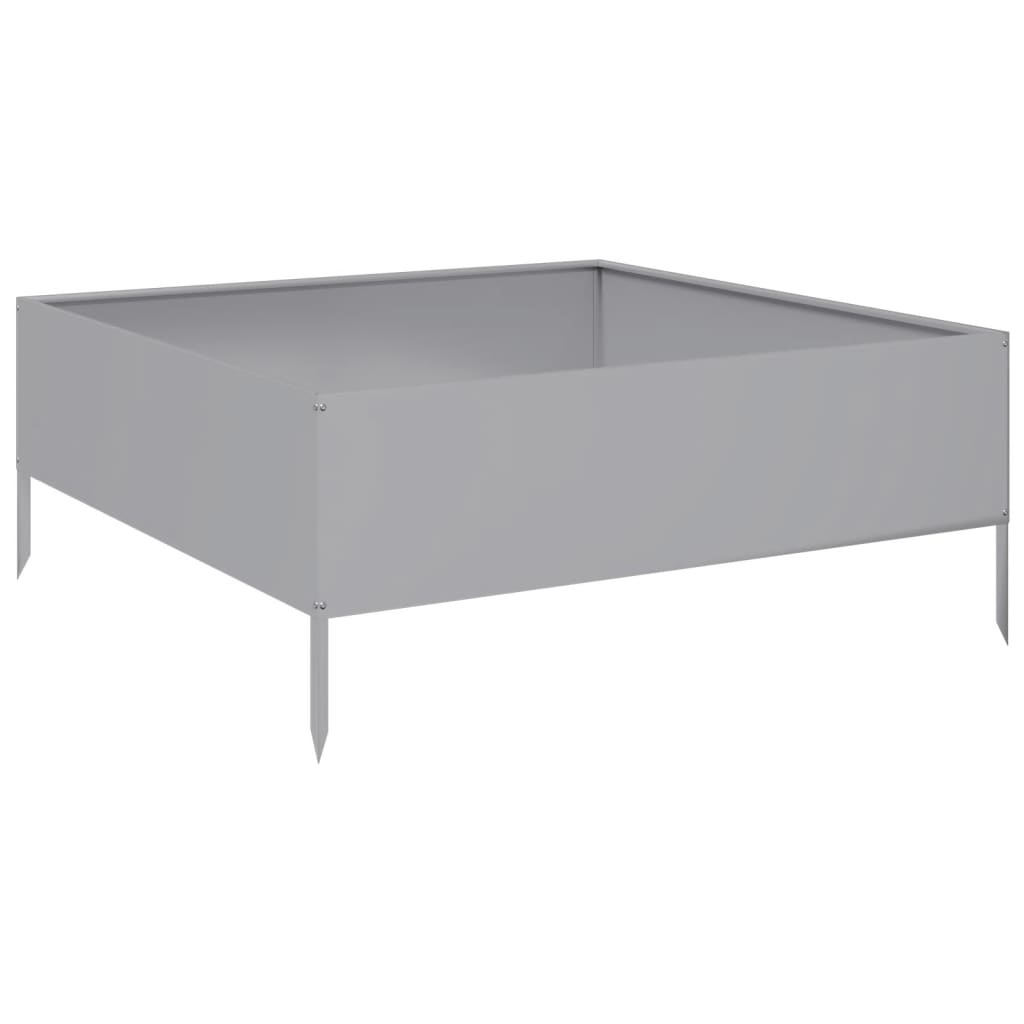 VidaXL Plantenbak verhoogd 100x100x25 cm gegalvaniseerd staal