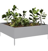 VidaXL Plantenbak verhoogd 100x100x25 cm gegalvaniseerd staal