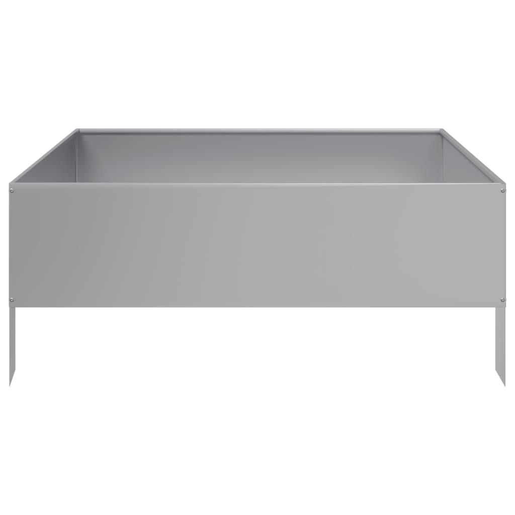 VidaXL Plantenbak verhoogd 100x100x25 cm gegalvaniseerd staal