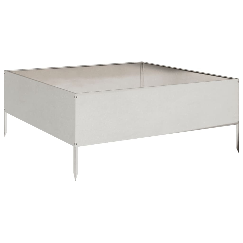 VidaXL Plantenbak verhoogd 100x100x25 cm roestvrijstaal