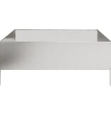 VidaXL Plantenbak verhoogd 100x100x25 cm roestvrijstaal