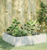VidaXL Plantenbak verhoogd 100x100x25 cm staal wit