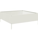 VidaXL Plantenbak verhoogd 100x100x25 cm staal wit