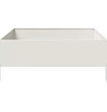 VidaXL Plantenbak verhoogd 100x100x25 cm staal wit
