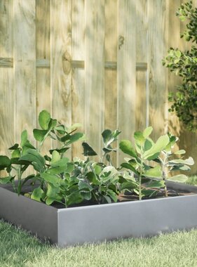 VidaXL Plantenbak verhoogd 100x100x33,5 cm gegalvaniseerd staal