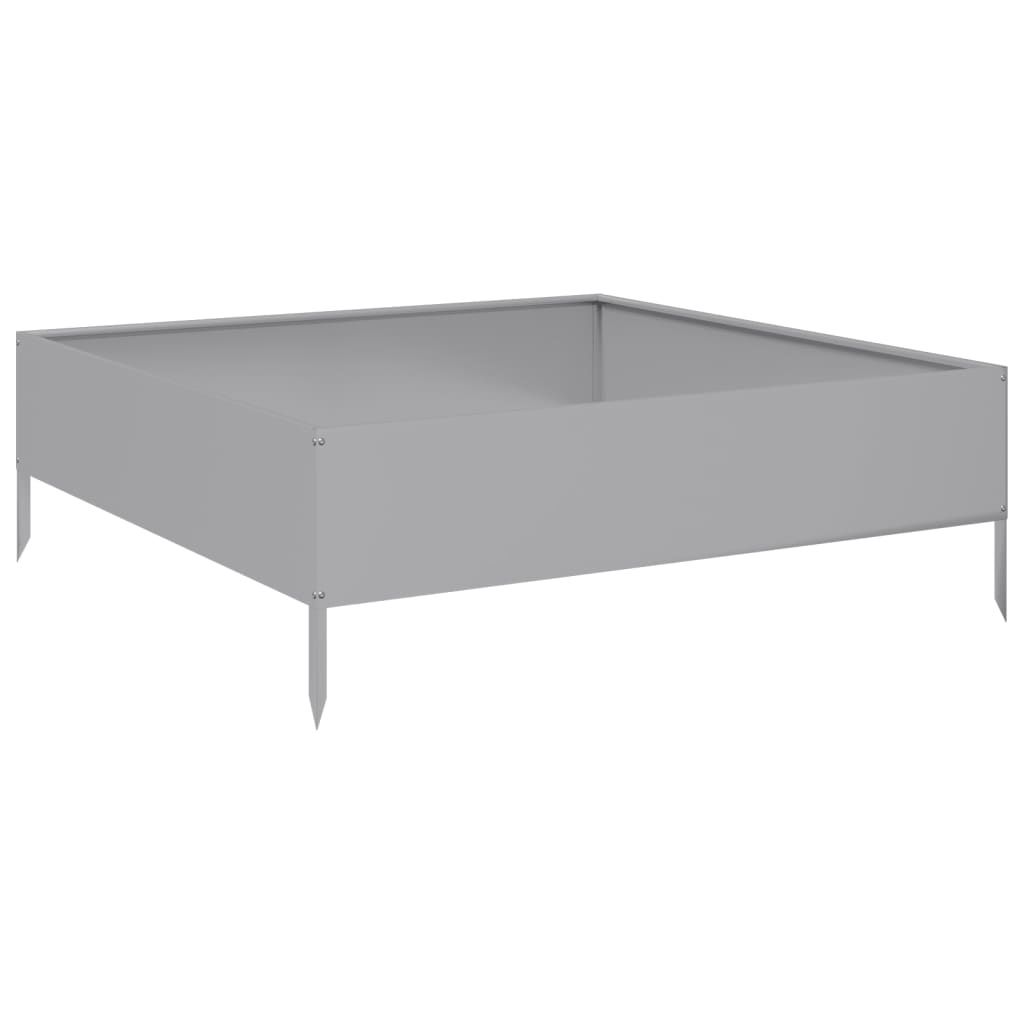 VidaXL Plantenbak verhoogd 100x100x33,5 cm gegalvaniseerd staal