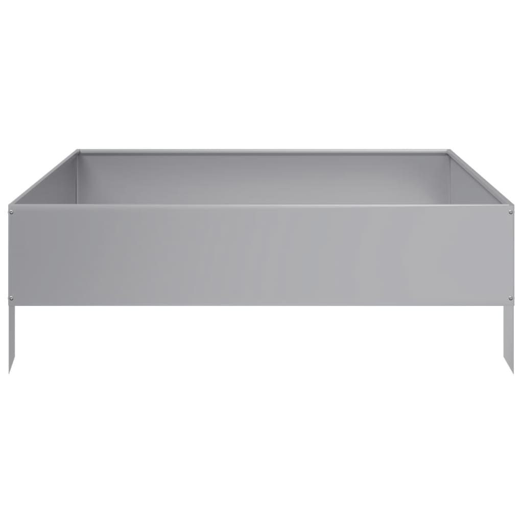 VidaXL Plantenbak verhoogd 100x100x33,5 cm gegalvaniseerd staal