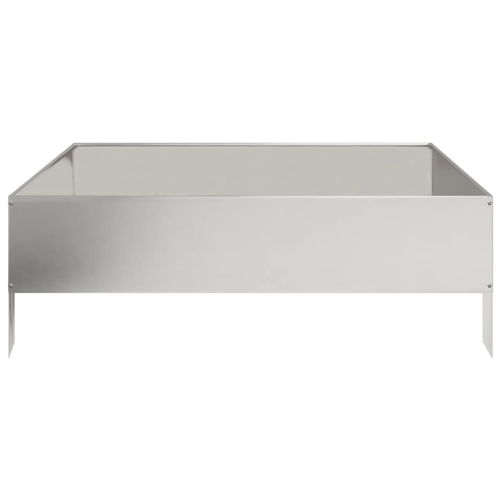 VidaXL Plantenbak verhoogd 100x100x33,5 cm roestvrijstaal