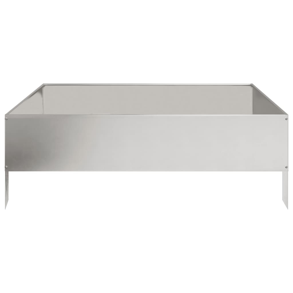 VidaXL Plantenbak verhoogd 100x100x33,5 cm roestvrijstaal
