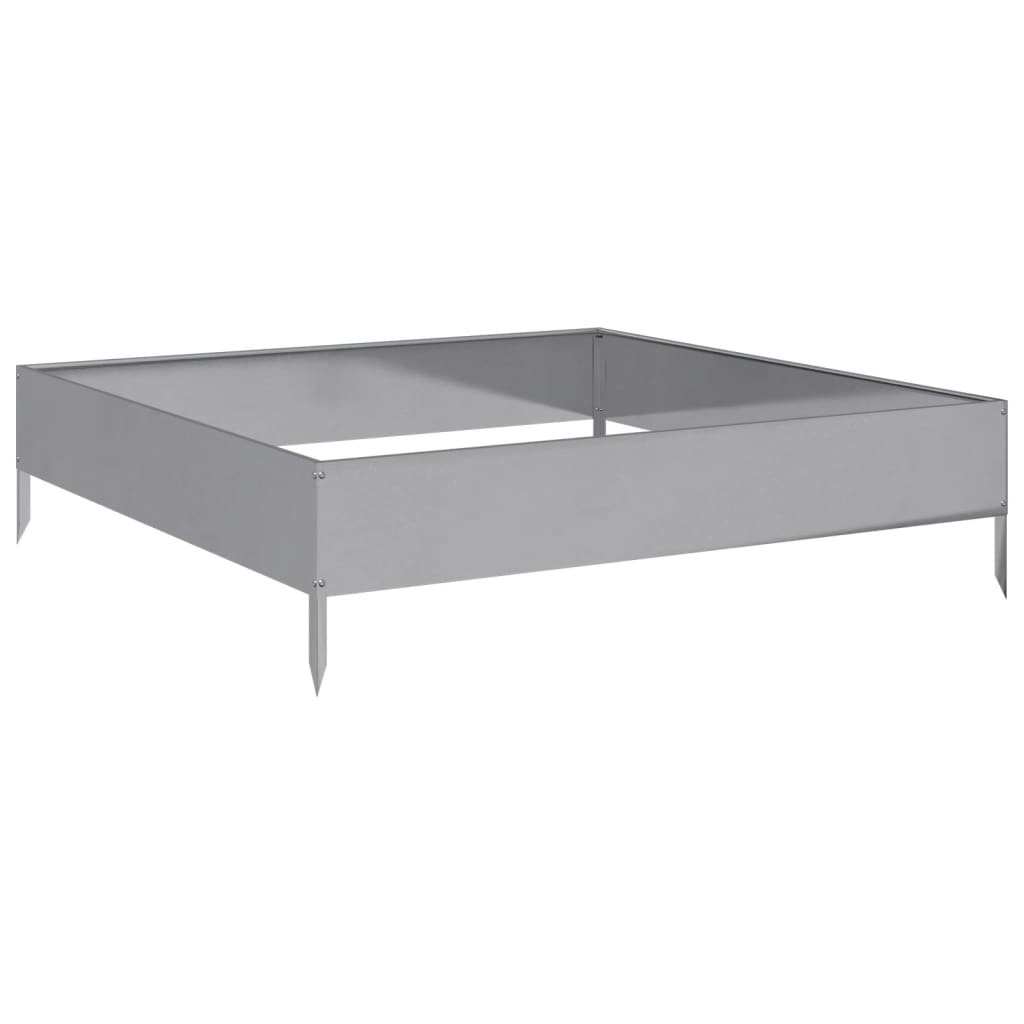 VidaXL Plantenbak verhoogd 100x100x26 cm gegalvaniseerd staal