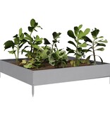 VidaXL Plantenbak verhoogd 100x100x26 cm gegalvaniseerd staal