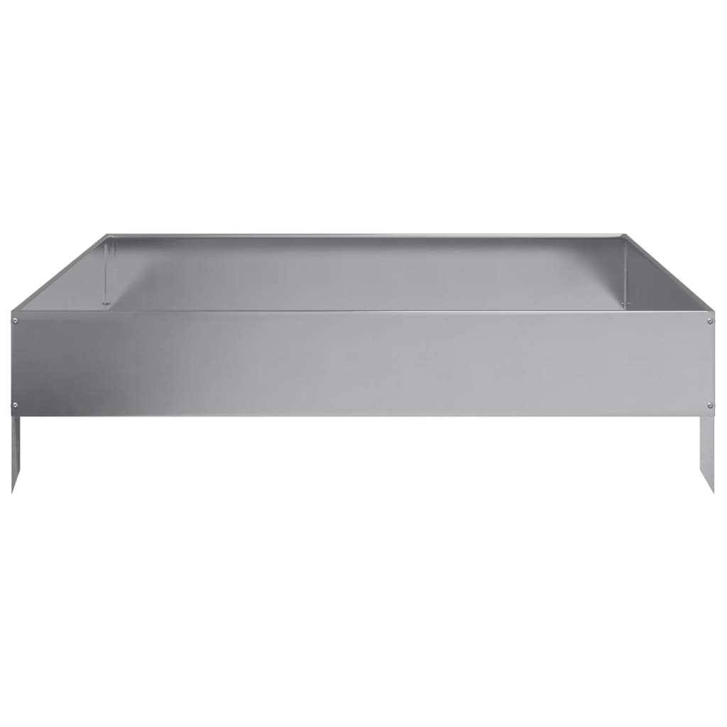 VidaXL Plantenbak verhoogd 100x100x26 cm gegalvaniseerd staal