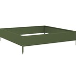 VidaXL Plantenbak verhoogd 100x100x26 cm staal olijfgroen