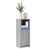 VidaXL Dressoir met LED 38x34x100 cm bewerkt hout grijs sonoma eiken