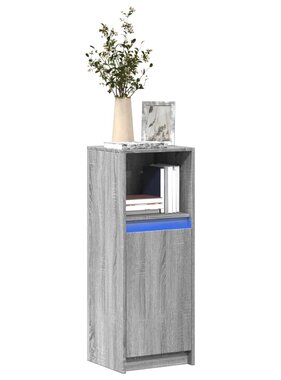 VidaXL Dressoir met LED 38x34x100 cm bewerkt hout grijs sonoma eiken