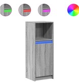 VidaXL Dressoir met LED 38x34x100 cm bewerkt hout grijs sonoma eiken