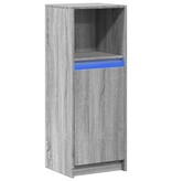 VidaXL Dressoir met LED 38x34x100 cm bewerkt hout grijs sonoma eiken