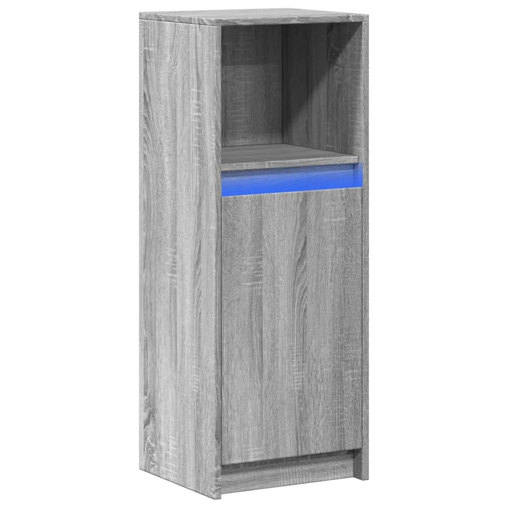 VidaXL Dressoir met LED 38x34x100 cm bewerkt hout grijs sonoma eiken