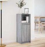 VidaXL Dressoir met LED 38x34x100 cm bewerkt hout grijs sonoma eiken