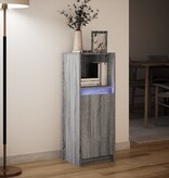 VidaXL Dressoir met LED 38x34x100 cm bewerkt hout grijs sonoma eiken