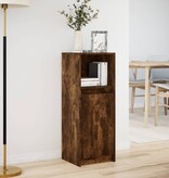 VidaXL Dressoir met LED 38x34x100 cm bewerkt hout gerookt eikenkleurig