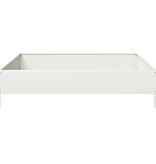 VidaXL Plantenbak verhoogd 100x100x26 cm staal wit