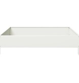 VidaXL Plantenbak verhoogd 100x100x26 cm staal wit