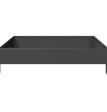 VidaXL Plantenbak verhoogd 100x100x26 cm staal zwart