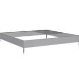VidaXL Plantenbak verhoogd 100x100x18,5 cm gegalvaniseerd staal