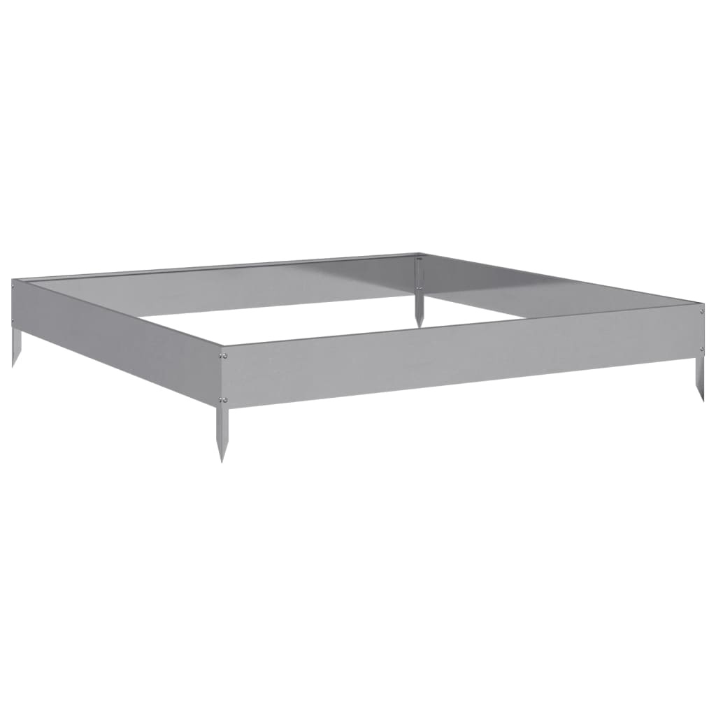VidaXL Plantenbak verhoogd 100x100x18,5 cm gegalvaniseerd staal