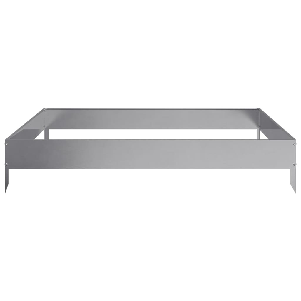 VidaXL Plantenbak verhoogd 100x100x18,5 cm gegalvaniseerd staal