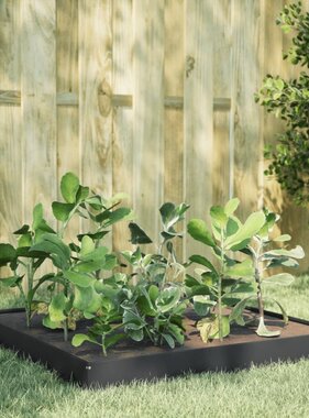 VidaXL Plantenbak verhoogd 100x100x18,5 cm staal antracietkleurig