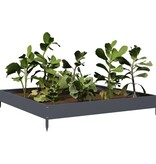 VidaXL Plantenbak verhoogd 100x100x18,5 cm staal antracietkleurig