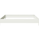 VidaXL Plantenbak verhoogd 100x100x18,5 cm staal wit