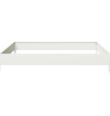 VidaXL Plantenbak verhoogd 100x100x18,5 cm staal wit