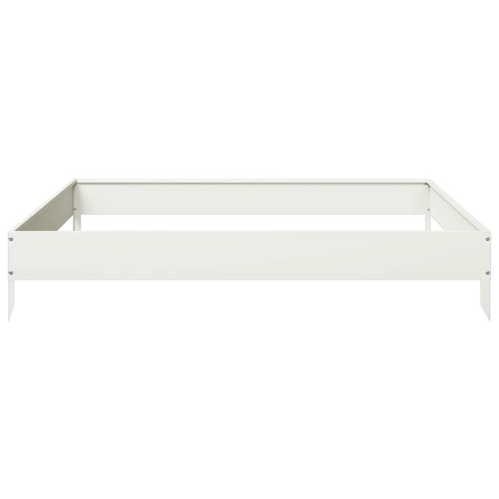 VidaXL Plantenbak verhoogd 100x100x18,5 cm staal wit