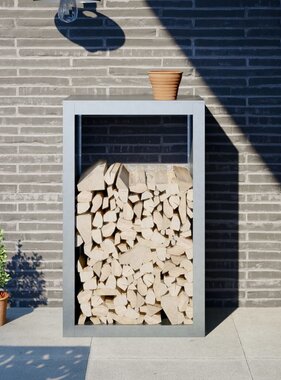 VidaXL Haardhoutrek 60x40x100 cm gegalvaniseerd staal