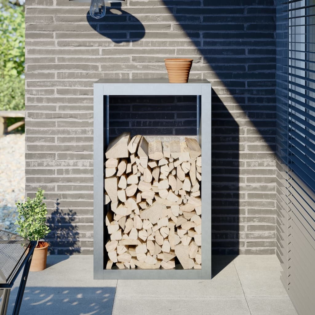 VidaXL Haardhoutrek 60x40x100 cm gegalvaniseerd staal