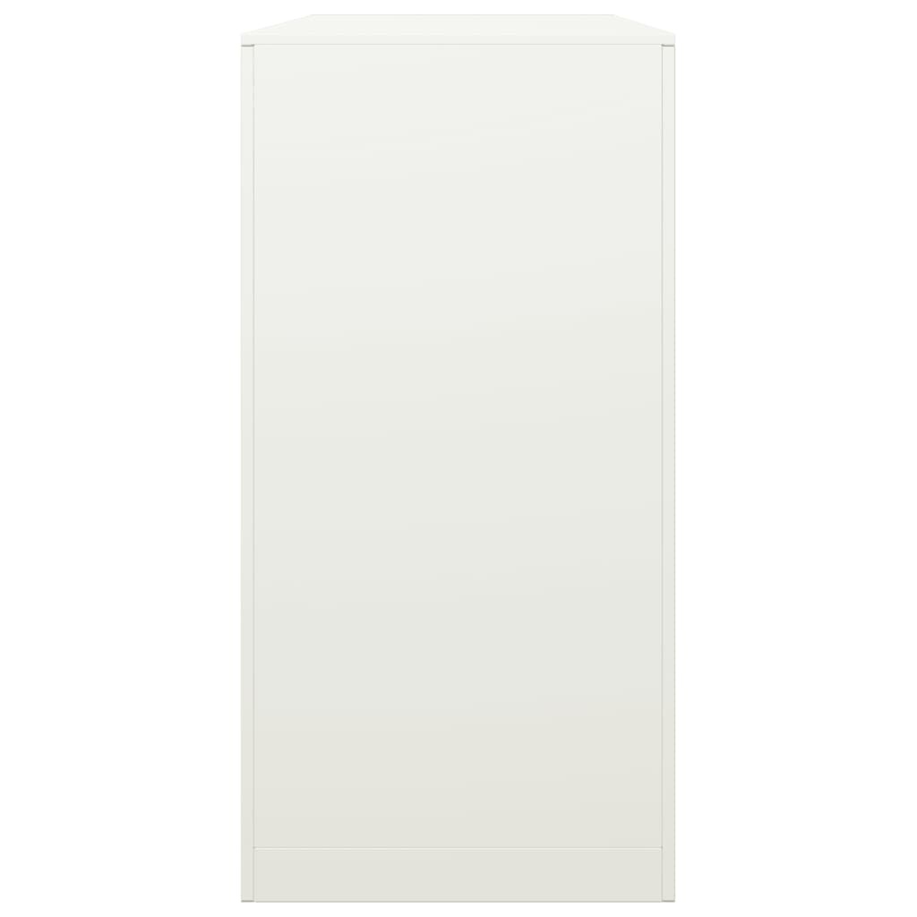 VidaXL Haardhoutrek 100x40x80 cm staal wit