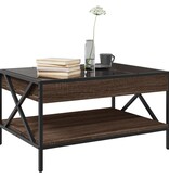 VidaXL Salontafel met Infinity LED 70x50x38 cm bruin eikenkleurig