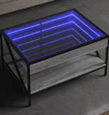 VidaXL Salontafel met Infinity LED 70x50x38 cm grijs sonoma eikenkleur
