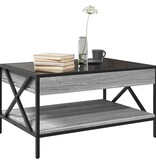 VidaXL Salontafel met Infinity LED 70x50x38 cm grijs sonoma eikenkleur