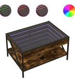 VidaXL Salontafel met Infinity LED 70x50x38 cm gerookt eikenkleurig