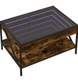VidaXL Salontafel met Infinity LED 70x50x38 cm gerookt eikenkleurig