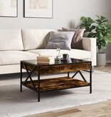 VidaXL Salontafel met Infinity LED 70x50x38 cm gerookt eikenkleurig