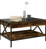 VidaXL Salontafel met Infinity LED 70x50x38 cm gerookt eikenkleurig