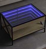 VidaXL Salontafel met Infinity LED 70x50x38 cm sonoma eikenkleurig