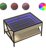 VidaXL Salontafel met Infinity LED 70x50x38 cm sonoma eikenkleurig
