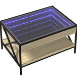 VidaXL Salontafel met Infinity LED 70x50x38 cm sonoma eikenkleurig