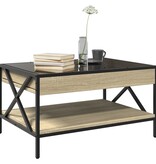 VidaXL Salontafel met Infinity LED 70x50x38 cm sonoma eikenkleurig